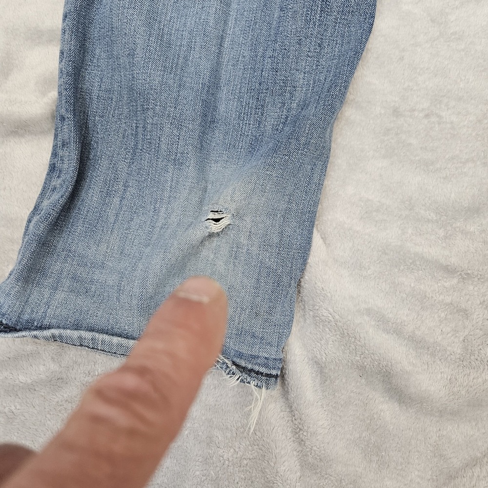 BKE Seth 36R Straight Leg Distressed Jeans Light Wash‎ Y2K Denim Crazy Fade - Picture 7 of 15